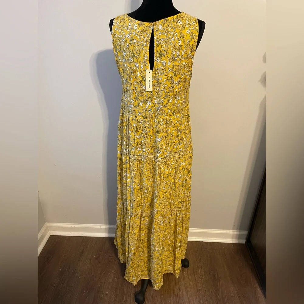 Max Studio Yellow Floral Maxi Dress - Picture 3 of 5
